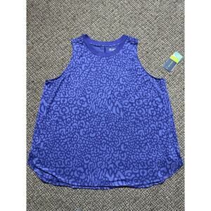 Tek Gear Purple Leapord Print Active Easy Tank Women’s 1X, NWT